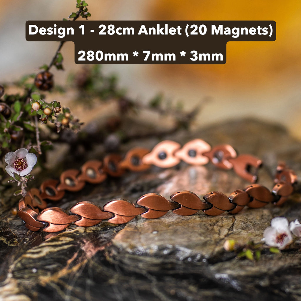 Healing Energy Magnetic 100% Linked Copper Anklets & Bracelets-NZ Native Oils Ltd