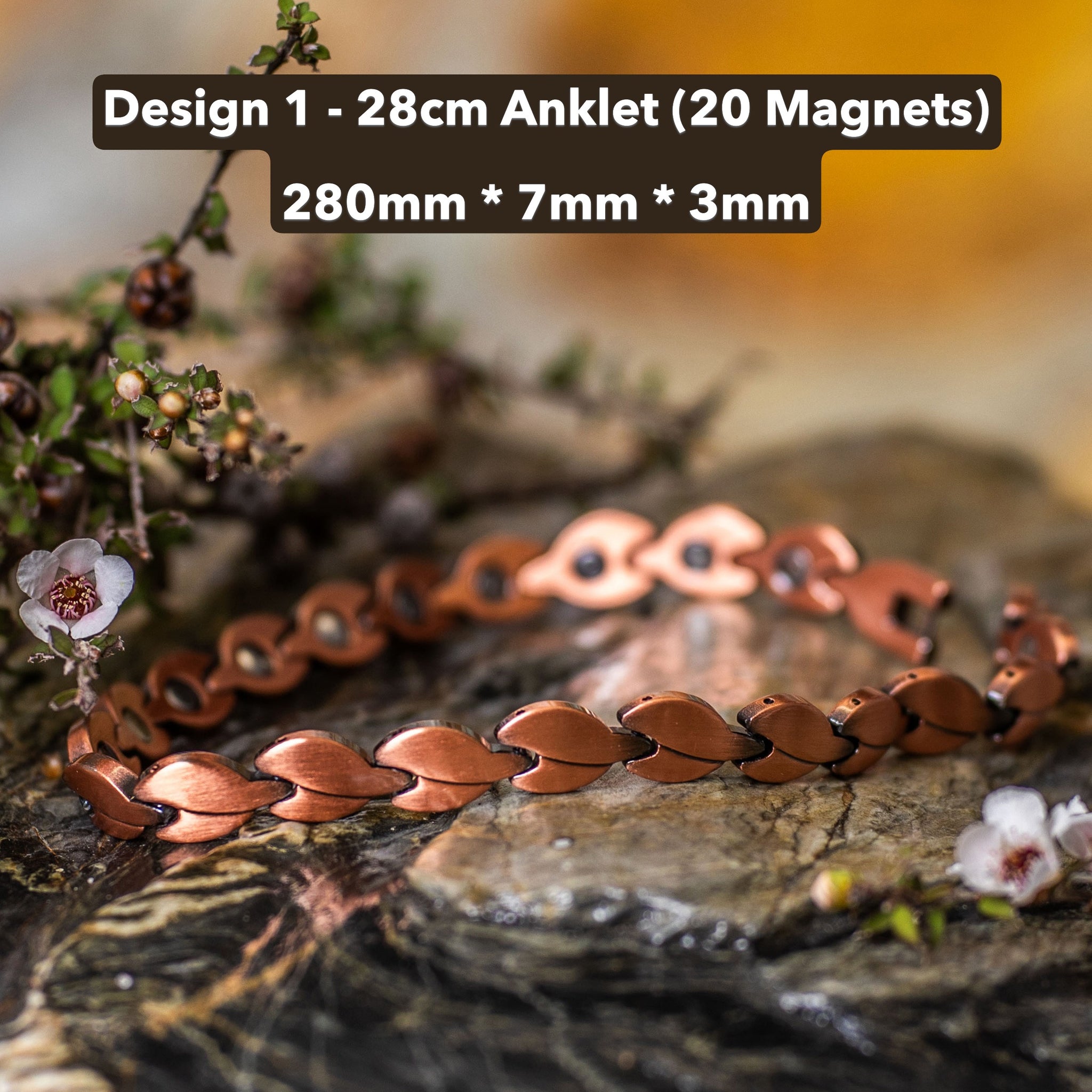Healing Energy Magnetic 100% Linked Copper Anklets & Bracelets-NZ Native Oils Ltd