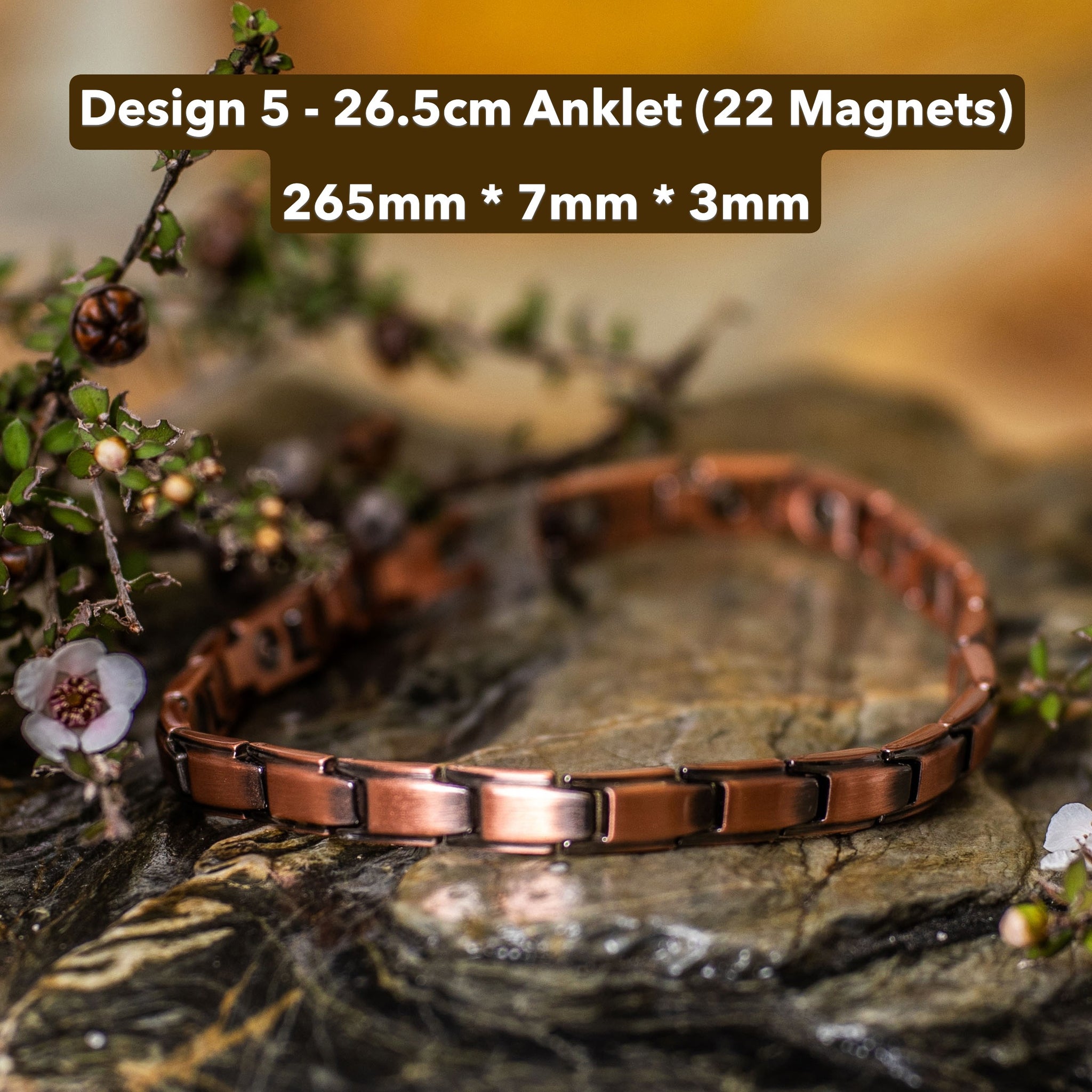 Healing Energy Magnetic 100% Linked Copper Anklets & Bracelets-NZ Native Oils Ltd