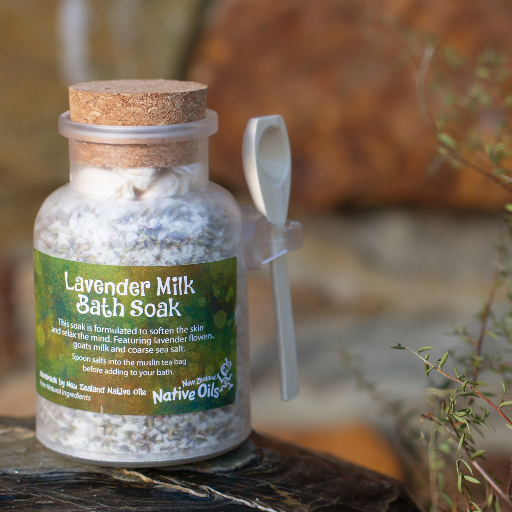 Organic Lavender Milk Bath Soak 200g-NZ Native Oils Ltd