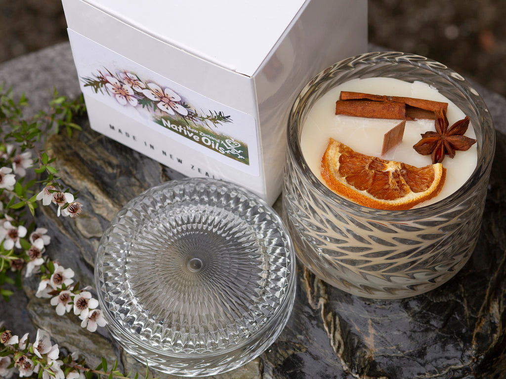 Hand Poured Soy Wax Candle Scented With Essential Oils-NZ Native Oils Ltd