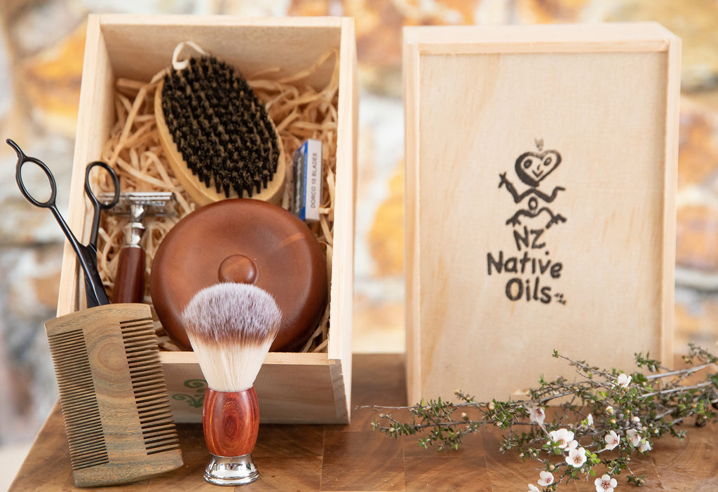 Men's Shaving Kit - Deluxe-NZ Native Oils Ltd