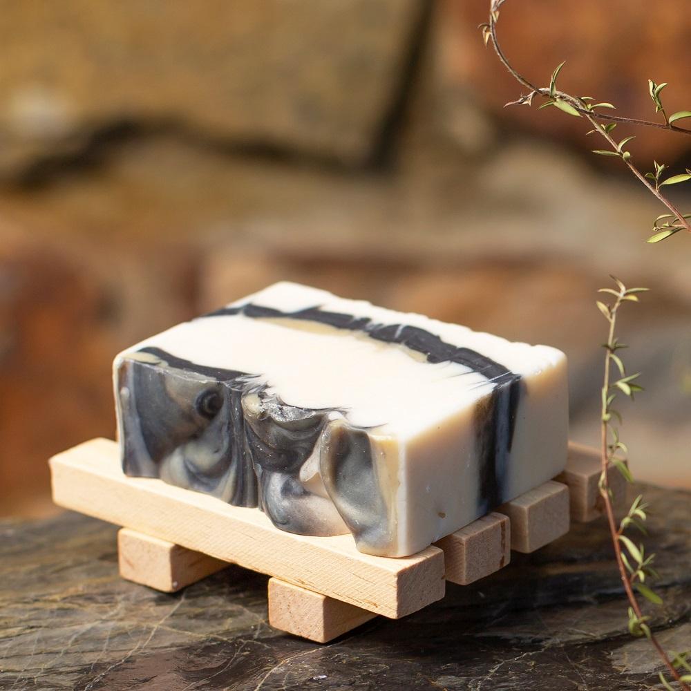 Rotorua Thermal Mud Organic Soap with Wooden Soap Tray-NZ Native Oils Ltd