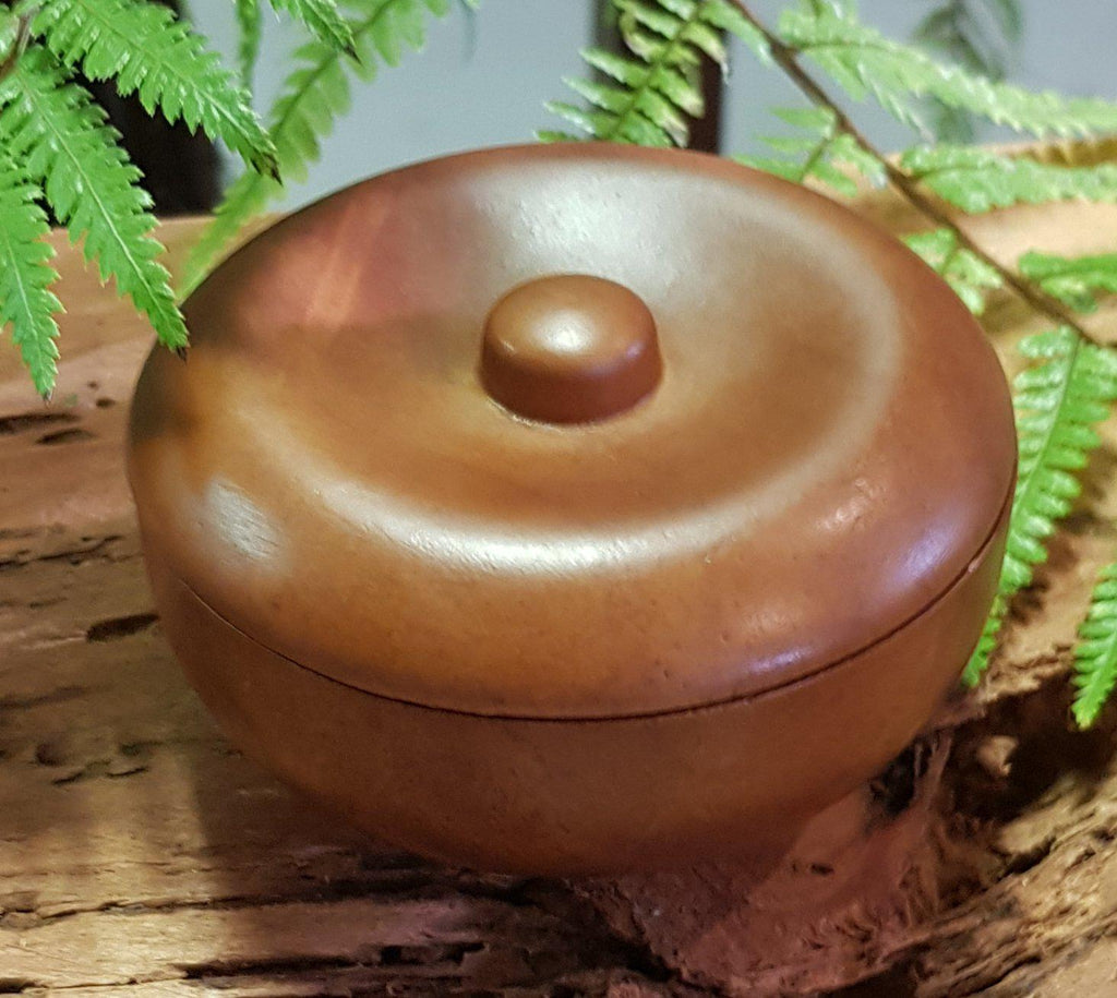Handmade Shaving Soap In Wooden Bowl With Lid-NZ Native Oils Ltd